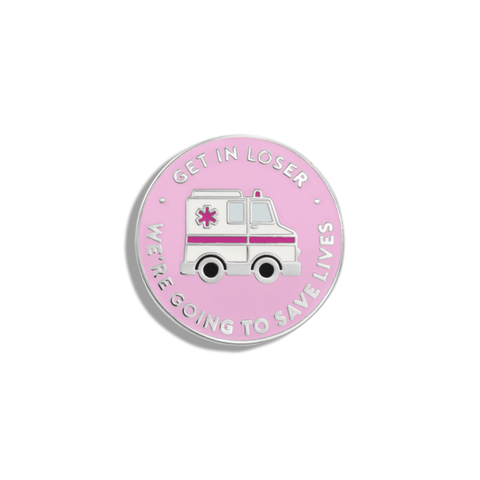 Get In Loser Enamel Pin by V Coterie · Circle