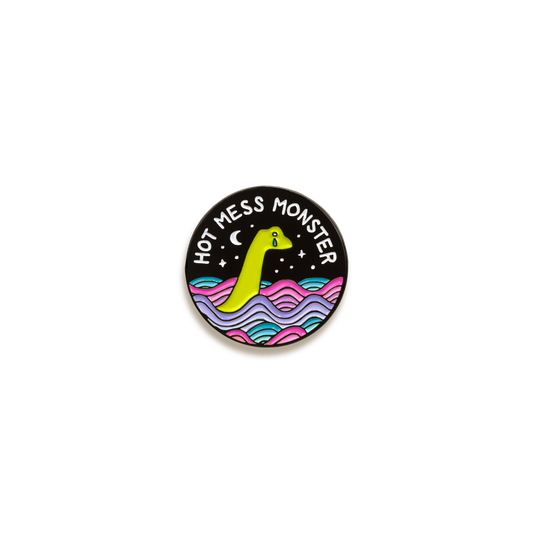Hot Mess Monster Enamel Pin by Band of Weirdos