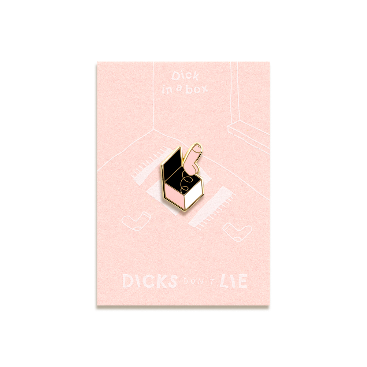 Dick in a Box Enamel Pin by Dicks Don’t Lie