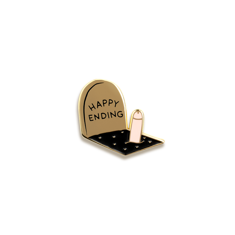 Happy Ending Enamel Pin by Dicks Don’t Lie