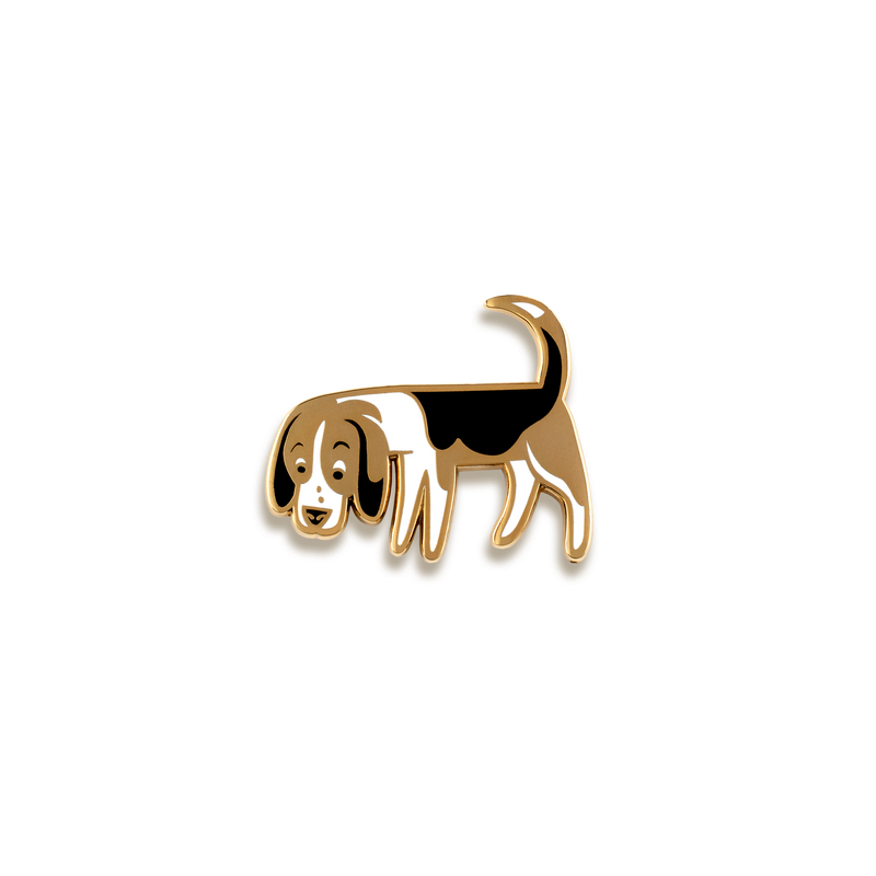 Beagle Enamel Pin by Doggie Drawings