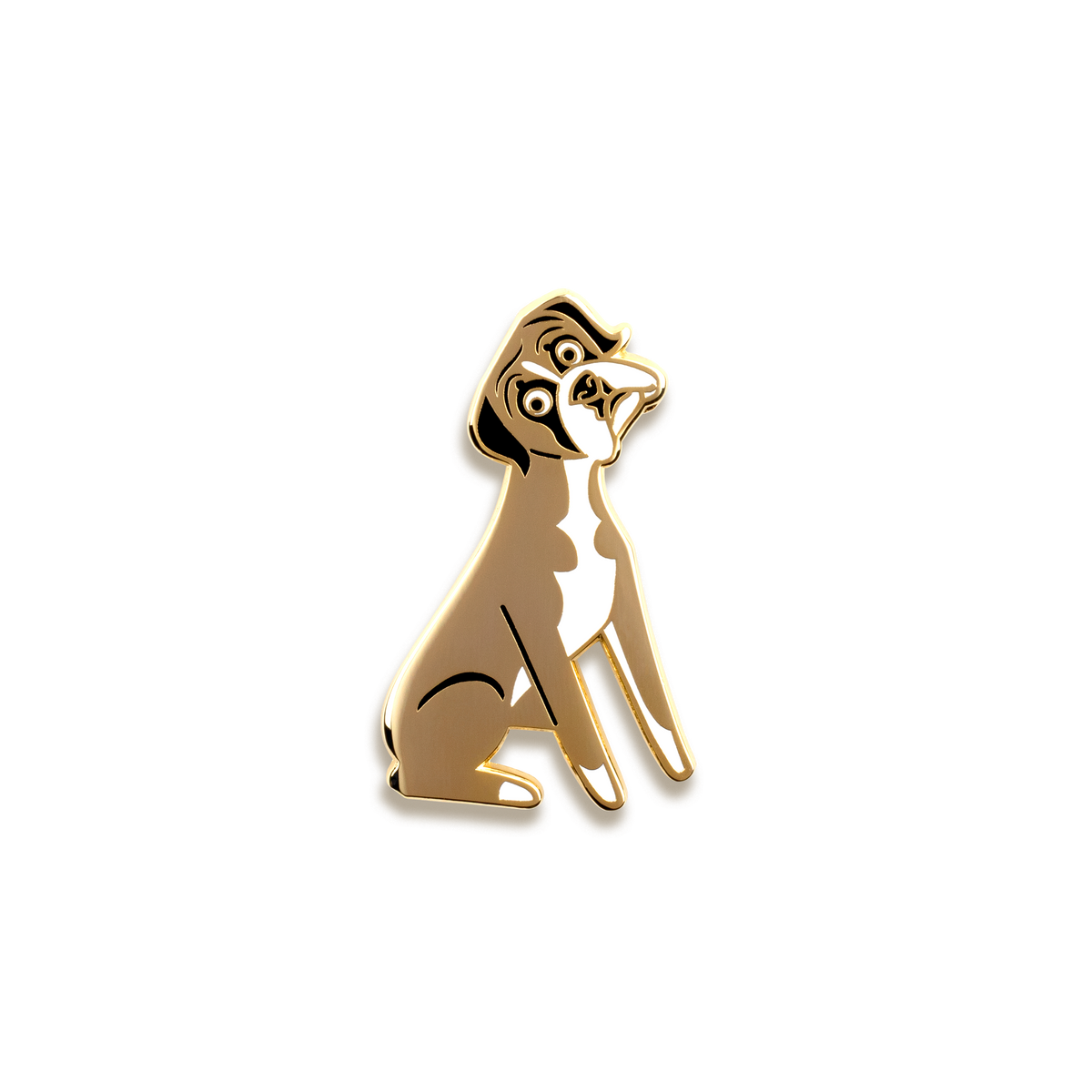 Boxer Enamel Pin by Doggie Drawings