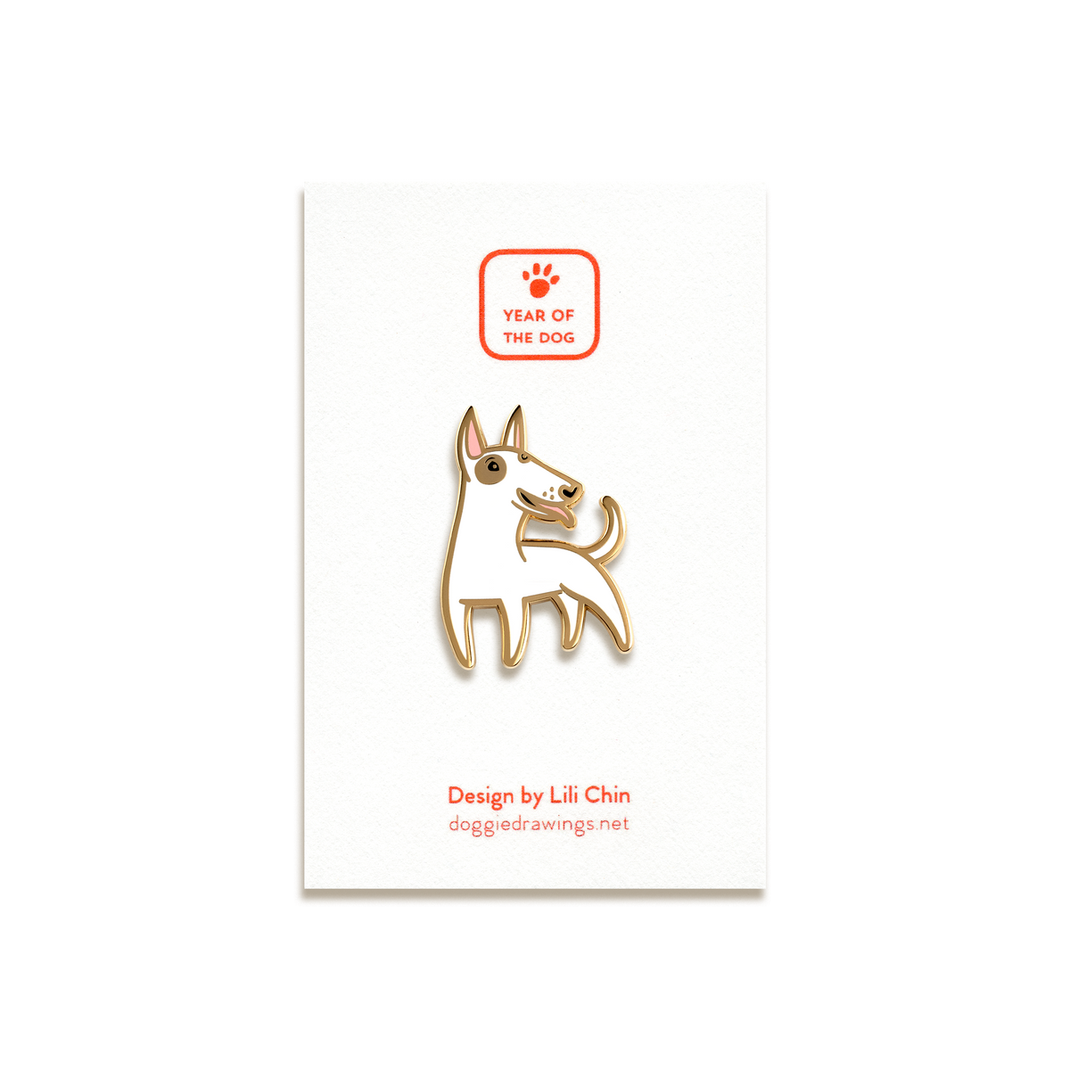 Bull Terrier Enamel Pin by Doggie Drawings