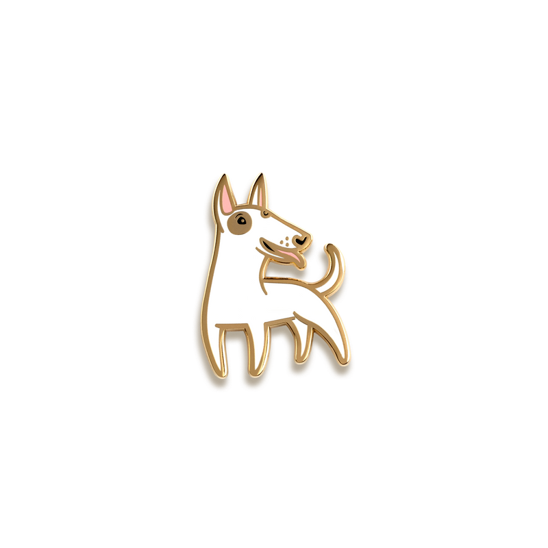 Bull Terrier Enamel Pin by Doggie Drawings