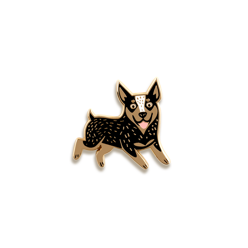 Cattledog Enamel Pin by Doggie Drawings