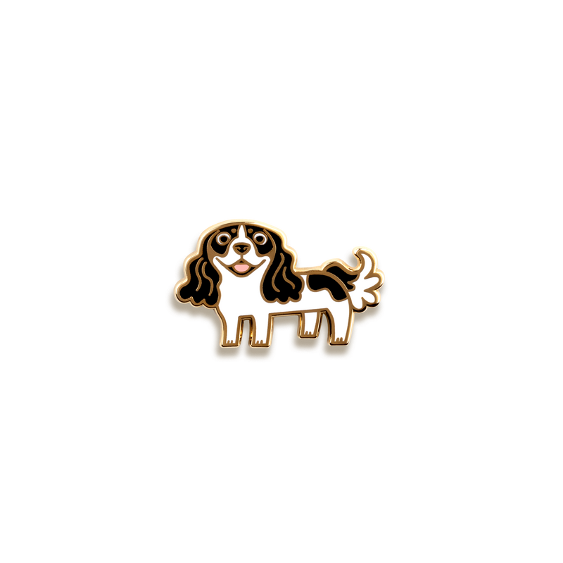 Cavalier Spaniel Enamel Pin by Doggie Drawings