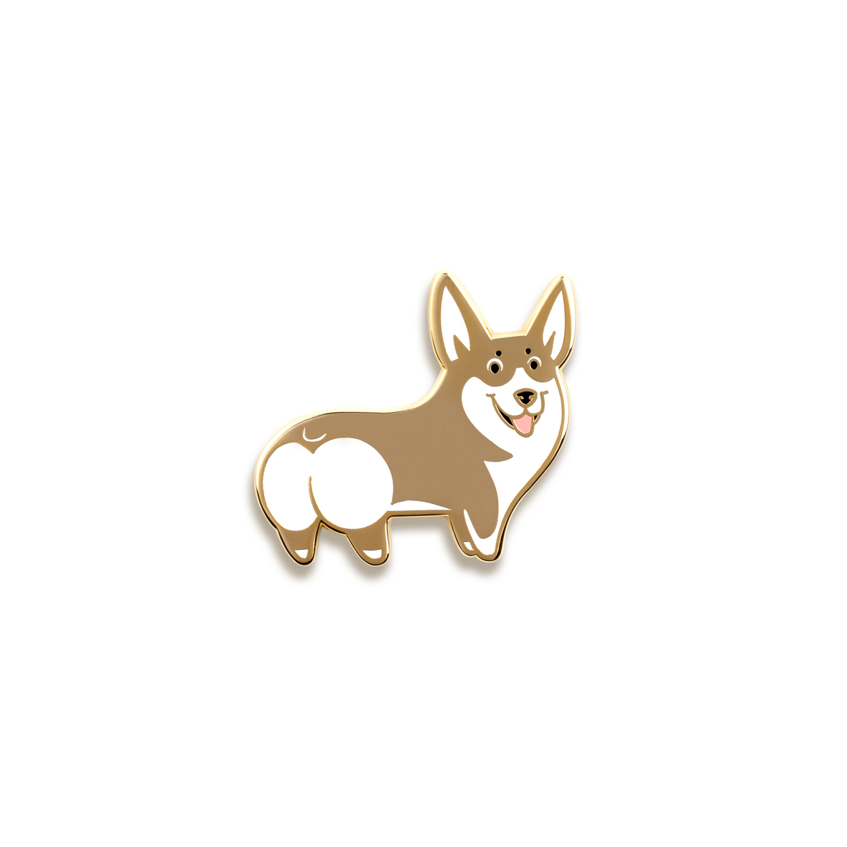 Corgi Enamel Pin by Doggie Drawings