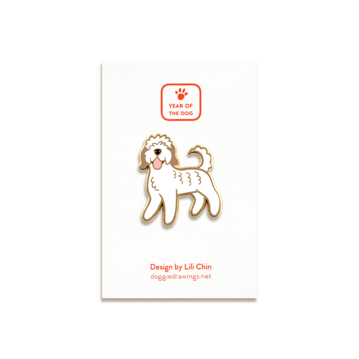 Doodle Enamel Pin by Doggie Drawings