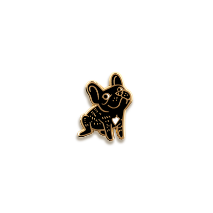 French Bulldog Enamel Pin by Doggie Drawings