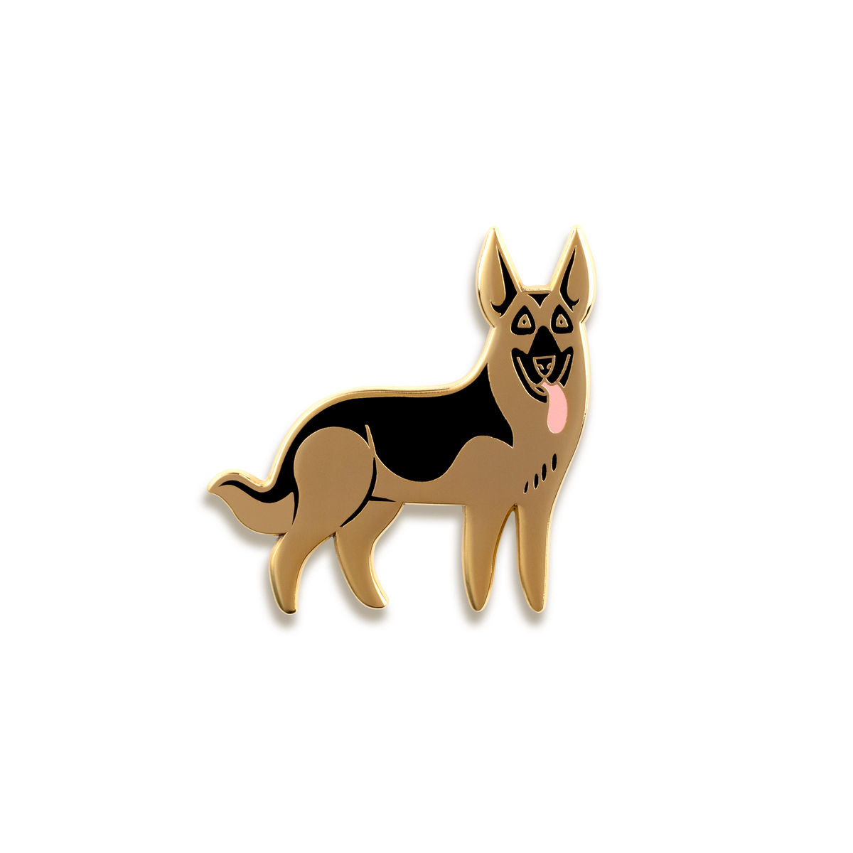 German Shepherd Enamel Pin by Doggie Drawings