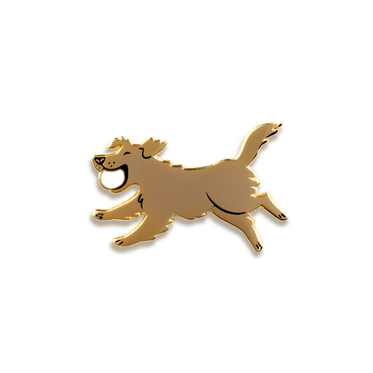 Golden Retriever Enamel Pin by Doggie Drawings