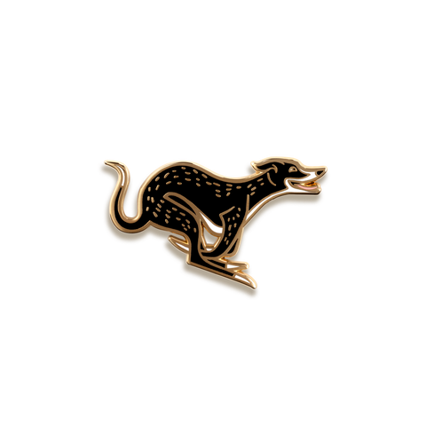 Greyhound Enamel Pin by Doggie Drawings