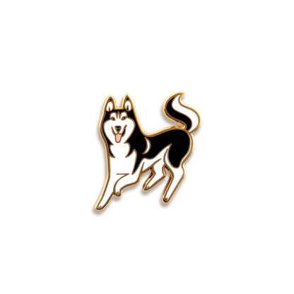 Husky Enamel Pin by Doggie Drawings