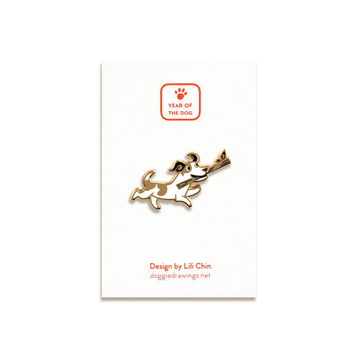 Jack Russell Enamel Pin by Doggie Drawings