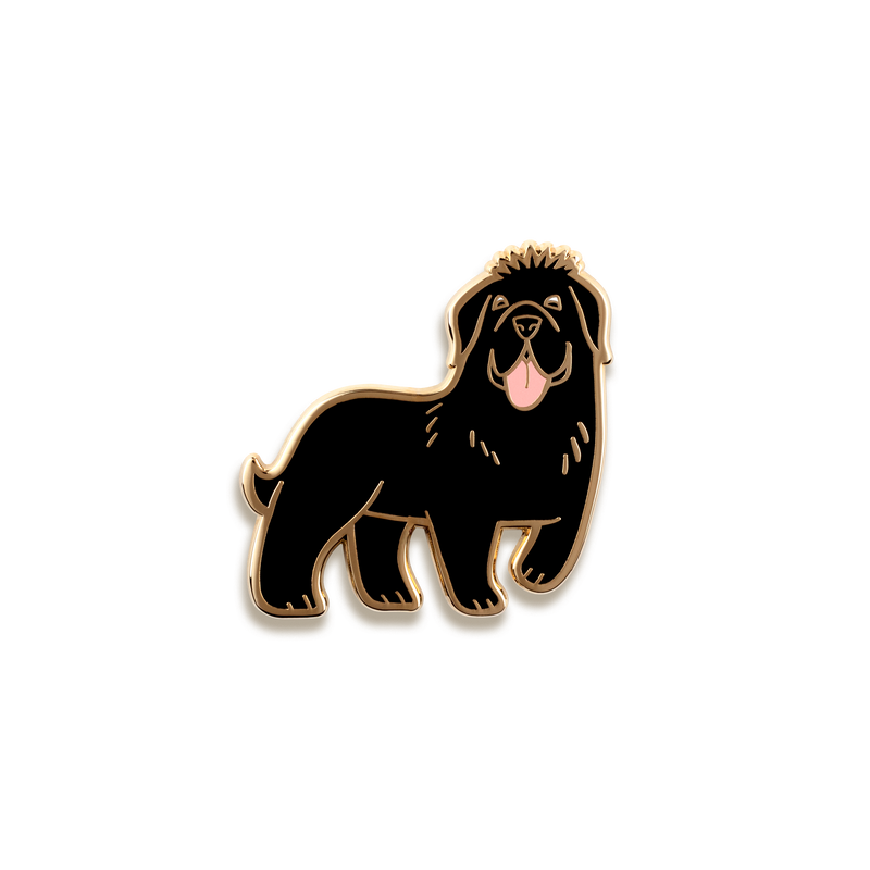 Newfoundland Enamel Pin by Doggie Drawings