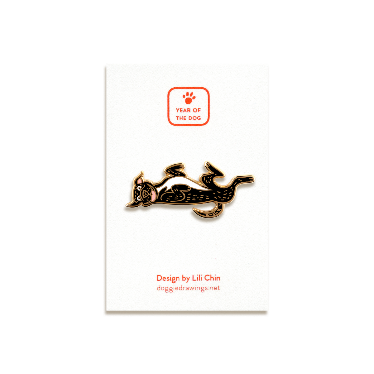 Pit Bull Enamel Pin by Doggie Drawings