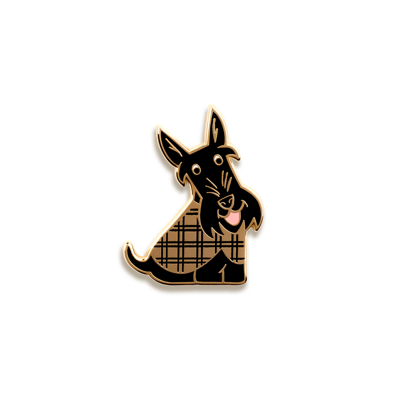 Scottish Terrier Enamel Pin by Doggie Drawings