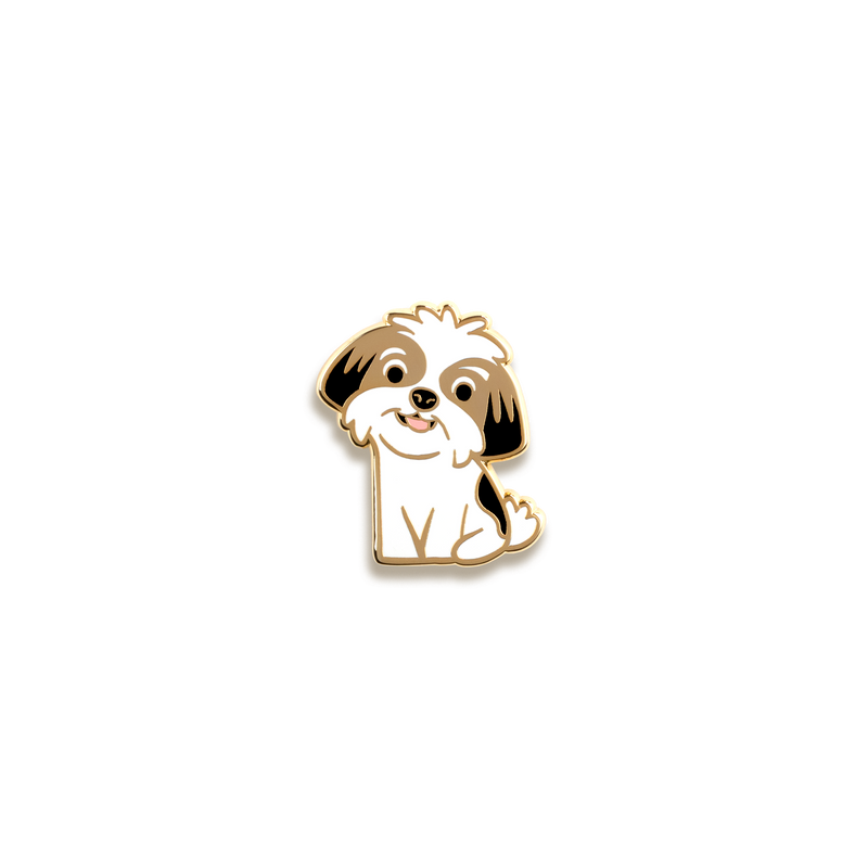Shih Tzu Enamel Pin by Doggie Drawings