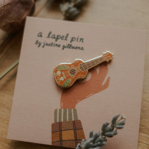 Ukulele Enamel Pin by Justine Gilbuena