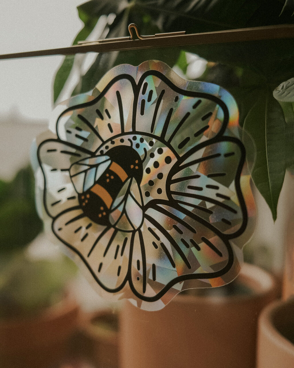 Honeybee Suncatcher by Justine Gilbuena
