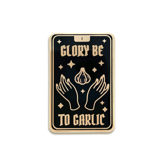 Garlic Tarot Card Enamel Pin by Franki Hanke