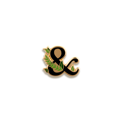 Leafy Ampersand Enamel Pin by Paper Anchor Co.