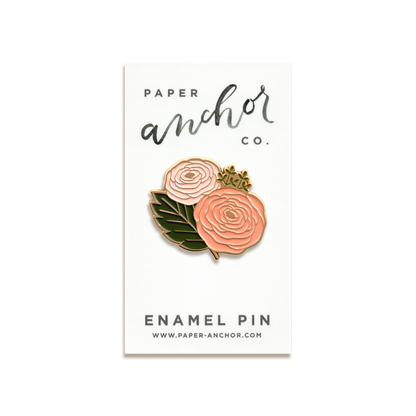 Michelle Ranunculus Enamel Pin by Paper Anchor Co.