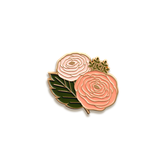 Michelle Ranunculus Enamel Pin by Paper Anchor Co.