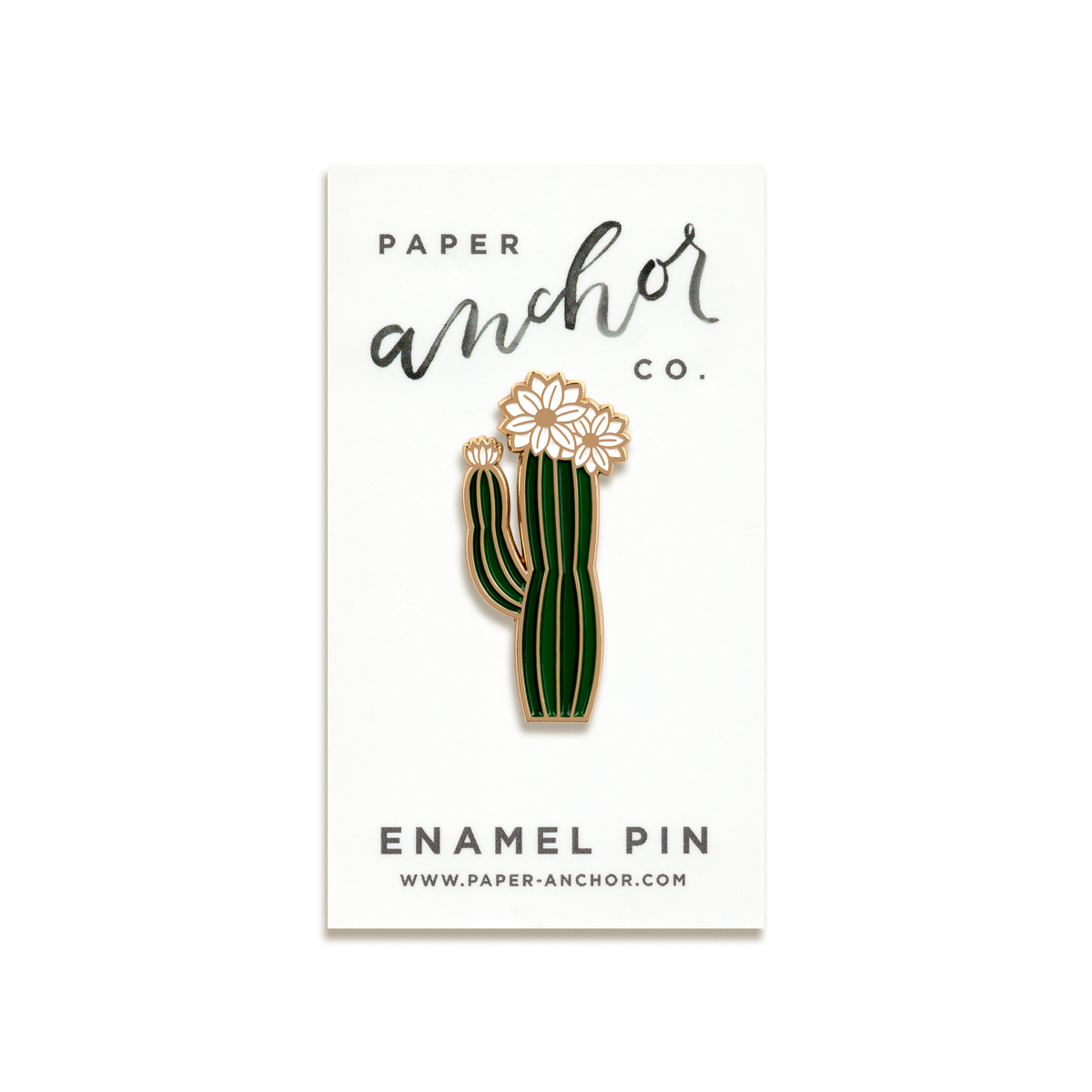 Olivia Blooming Cactus Enamel Pin by Paper Anchor Co.