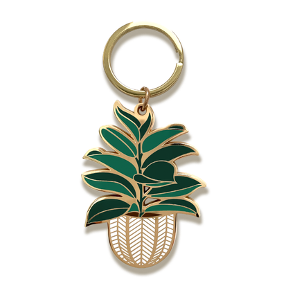 Rubber Tree Keychain by Paper Anchor Co.