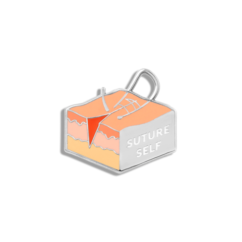 Suture Self Enamel Pin by V Coterie