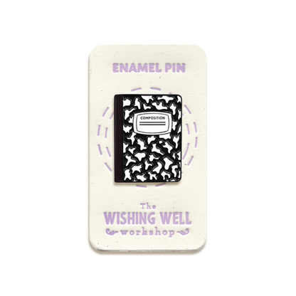 Composition Notebook Enamel Pin by The Wishing Well Workshop